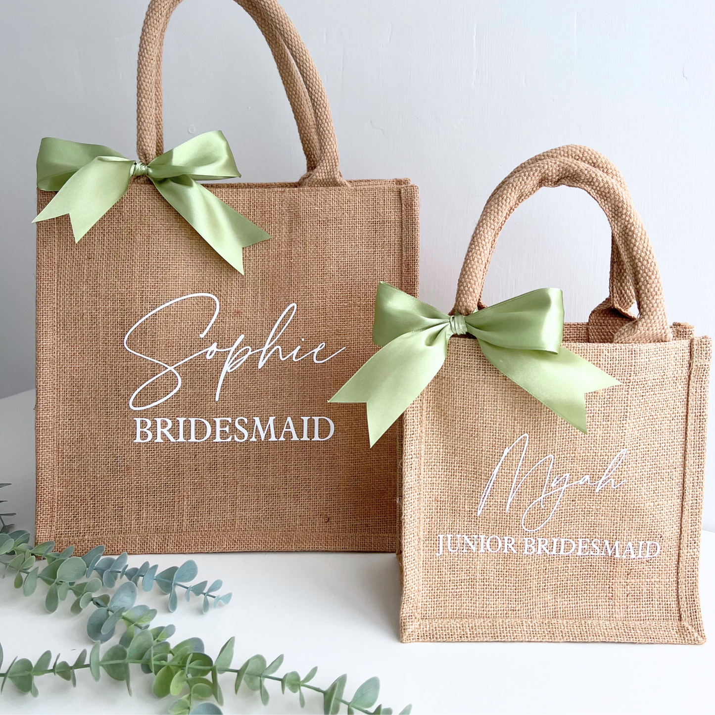 PERSONALISED RE-USABLE BRIDAL JUTE GIFT BAG