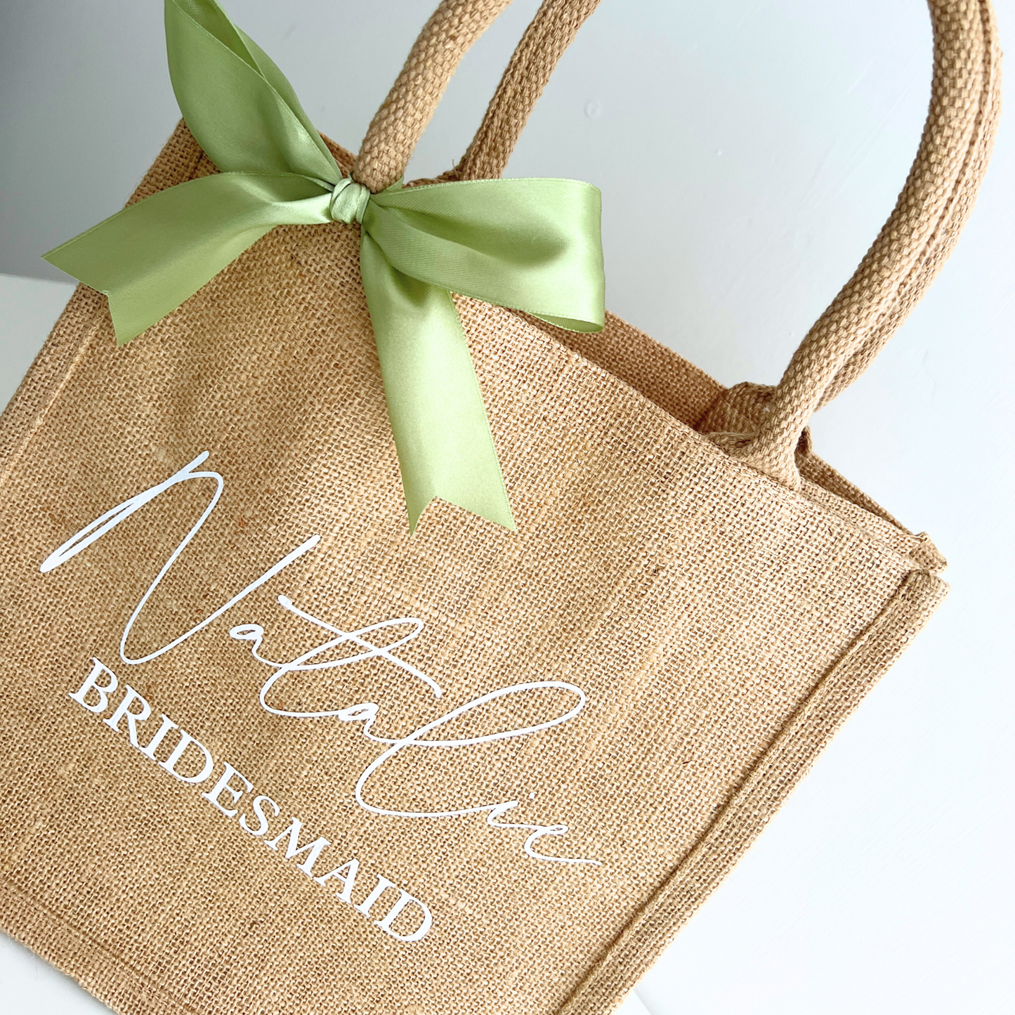 PERSONALISED RE-USABLE BRIDAL JUTE GIFT BAG