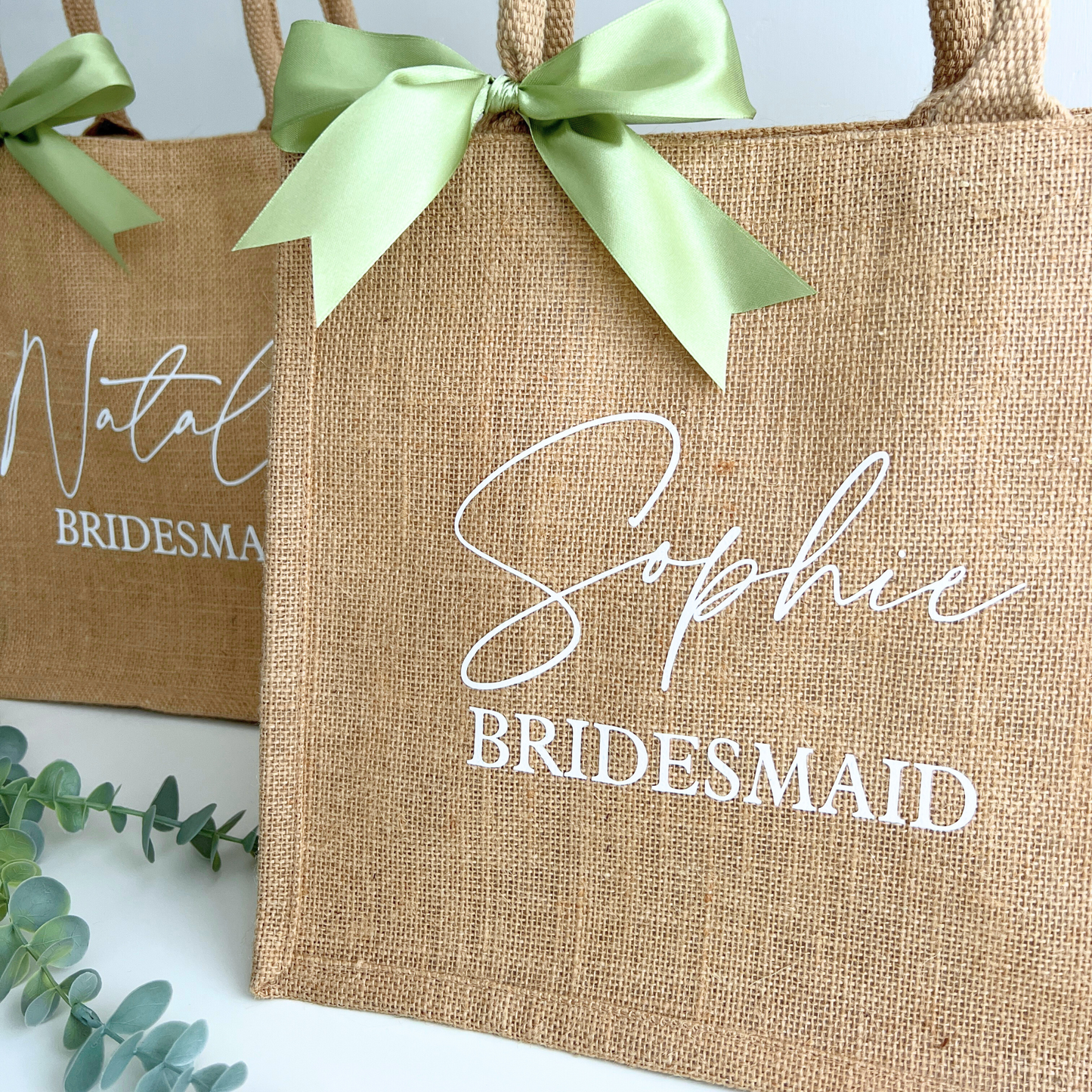 PERSONALISED RE-USABLE BRIDAL JUTE GIFT BAG