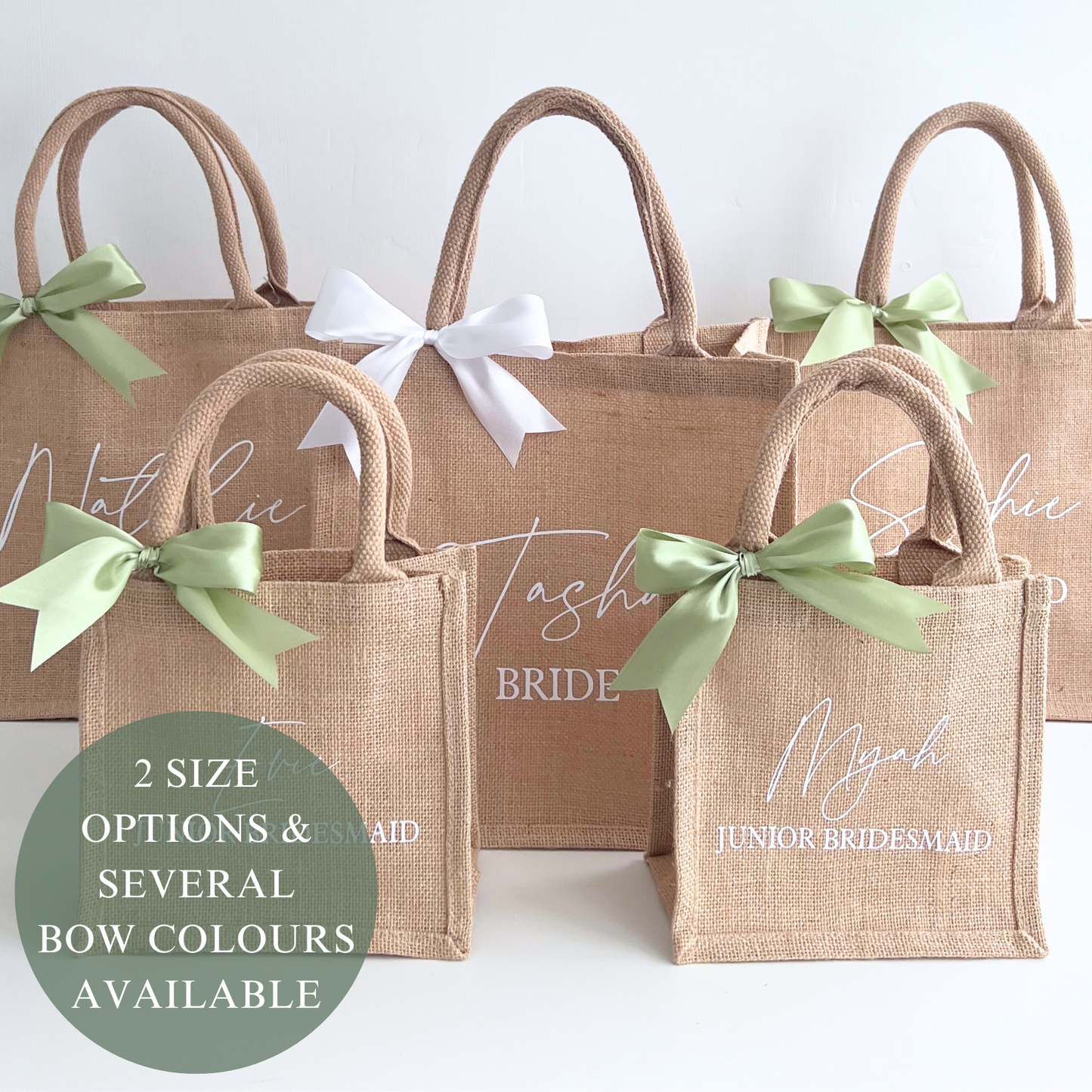 PERSONALISED RE-USABLE BRIDAL JUTE GIFT BAG