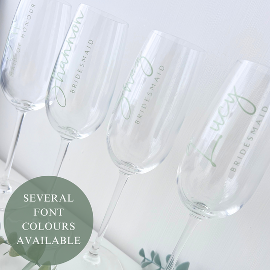 CUSTOM BRIDAL CHAMPAGNE FLUTES