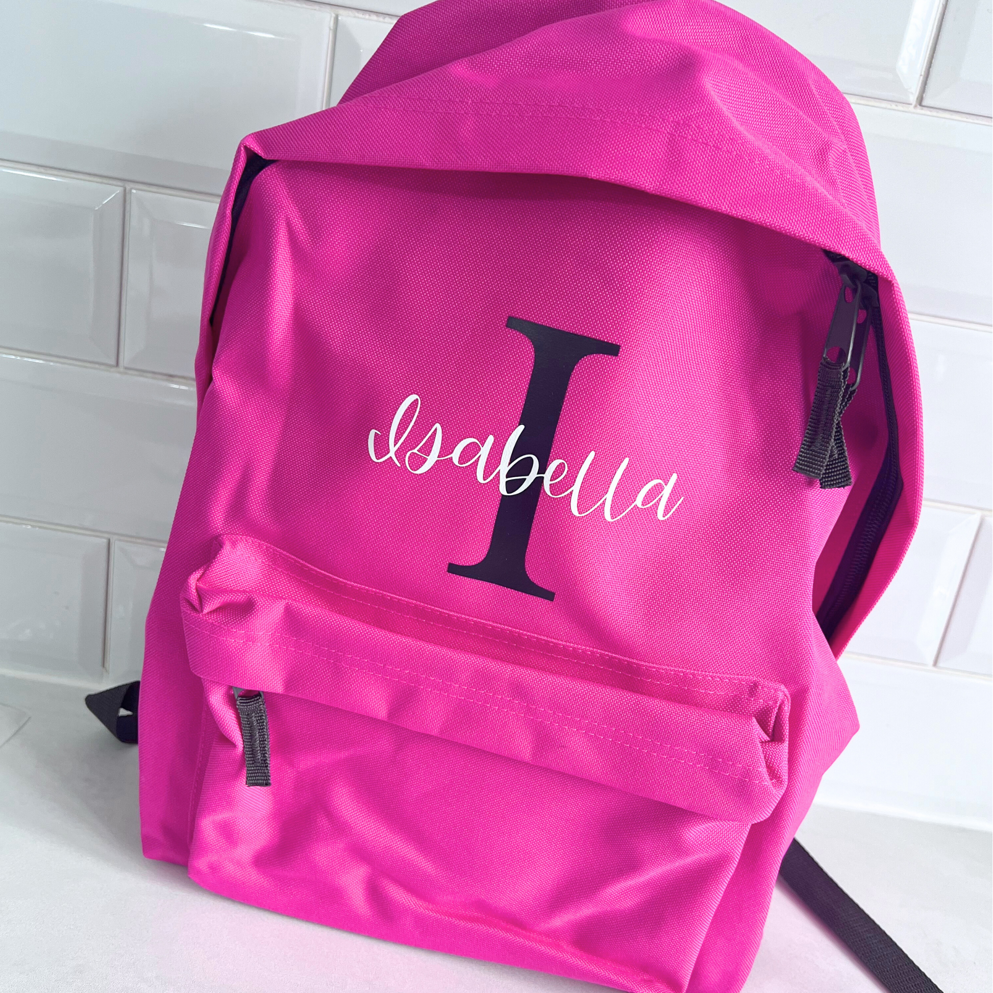 PERSONALISED CHILDRENS BACK PACK WITH INITIAL AND NAME