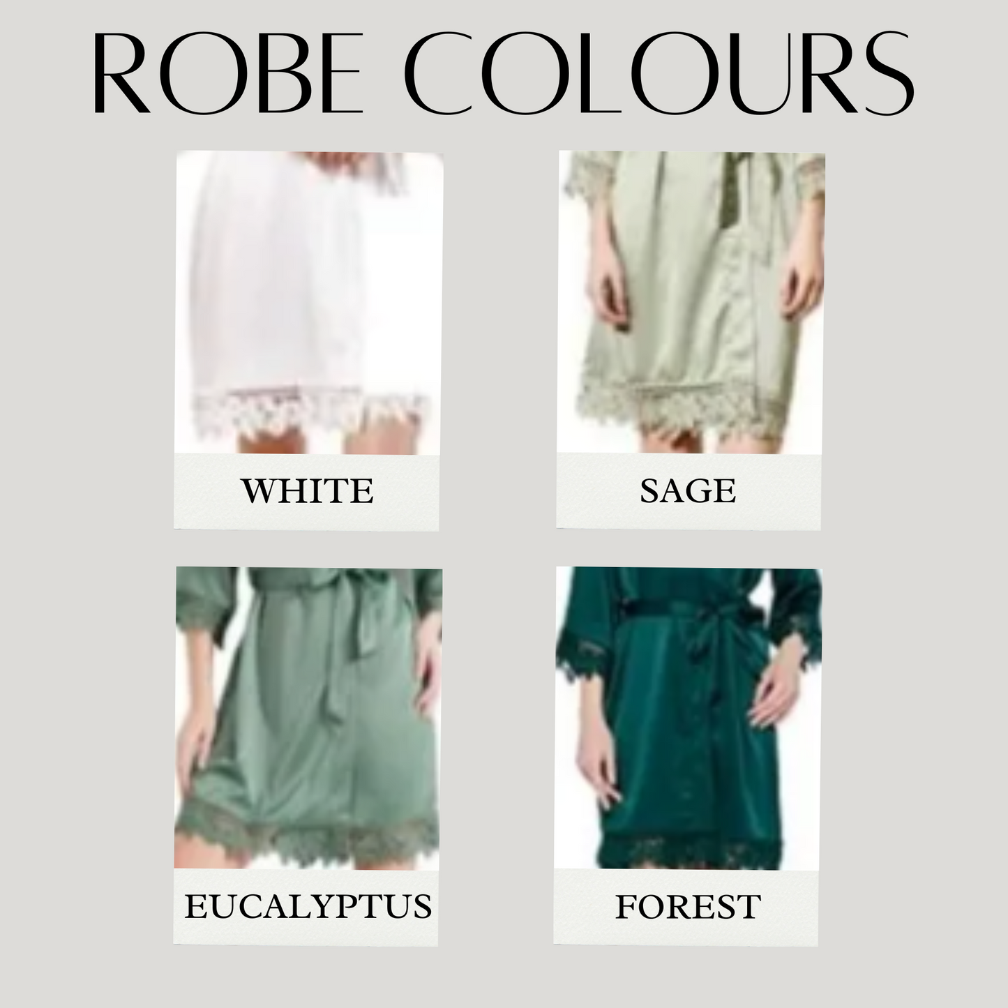 GREEN LUXURY SATIN BRIDAL ROBES