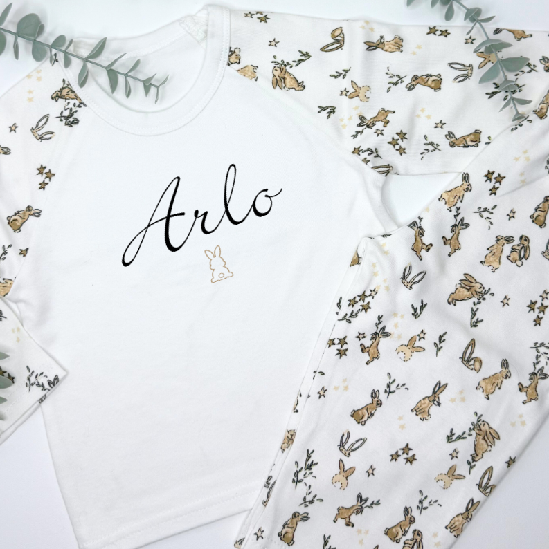BUNNY PRINT - PERSONALISED EASTER PYJAMAS