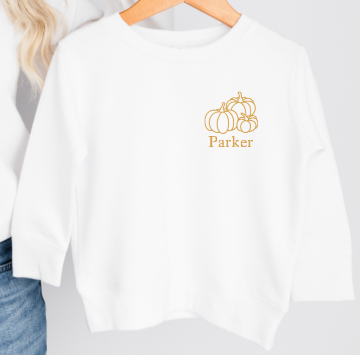 CHILDRENS PERSONALISED PUMPKIN SWEATER