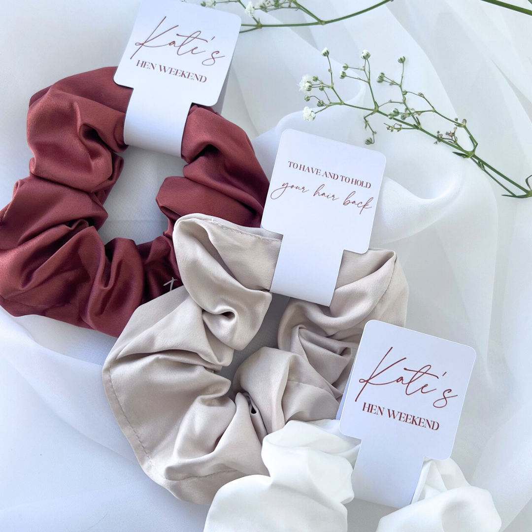 LUXURY SATIN BRIDAL SCRUNCHIES