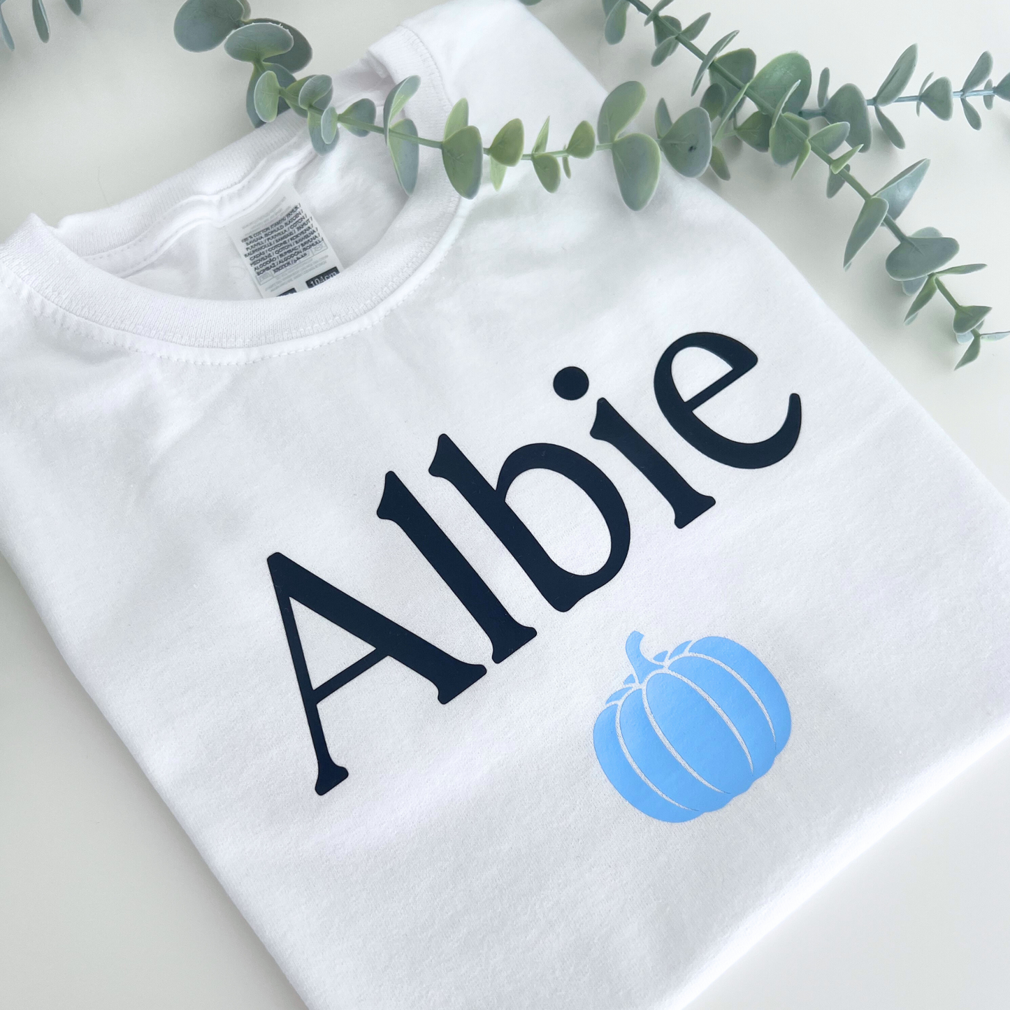 CHILDRENS PERSONALISED PUMPKIN T-SHIRT