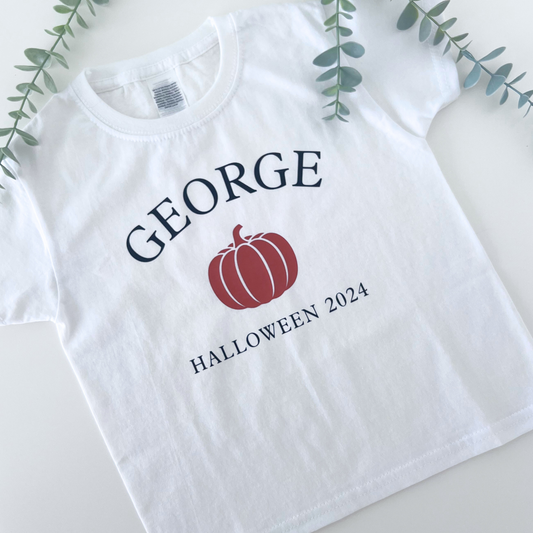 CHILDRENS PERSONALISED HALLOWEEN 2025 T-SHIRT