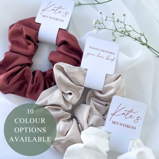 LUXURY SATIN BRIDAL SCRUNCHIES