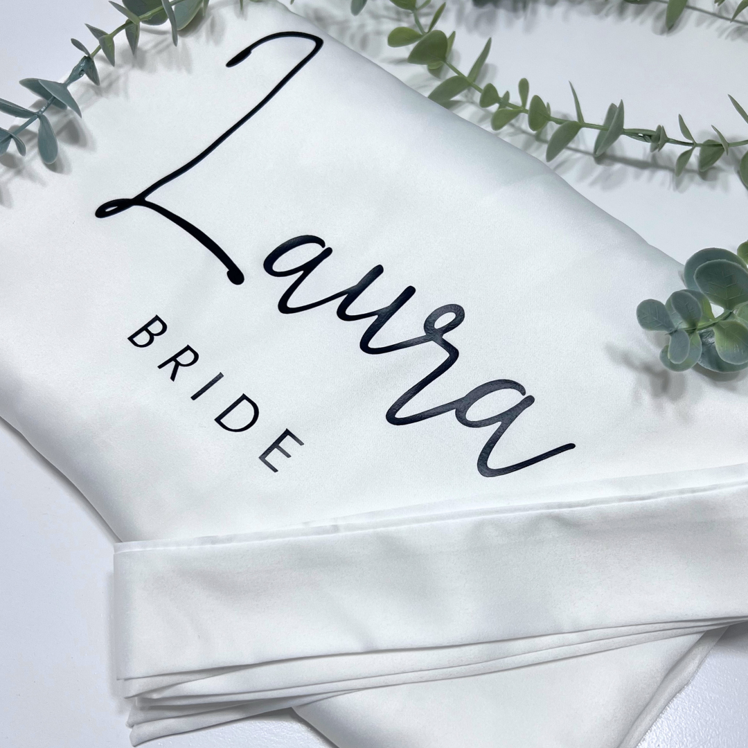 BLACK LUXURY SATIN BRIDAL ROBES