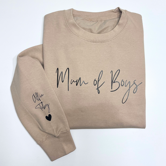 Mum of Boys Personalised Sweater