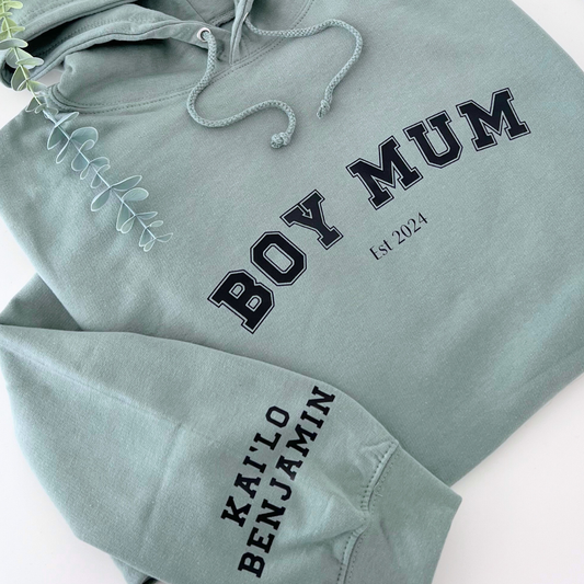 BOY MUM EST PERSONALISED HOODIE
