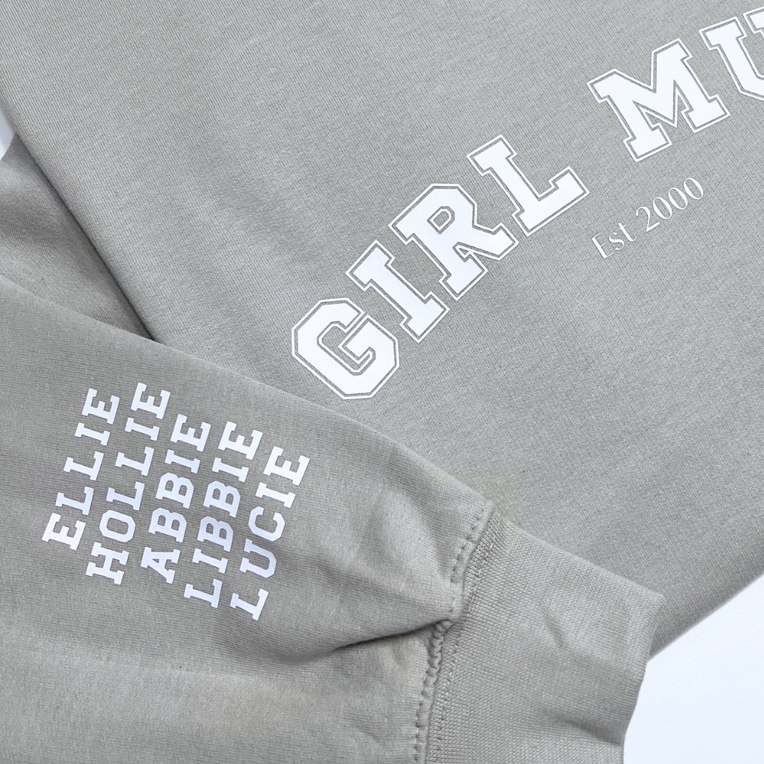 GIRL MUM EST PERSONALISED HOODIE