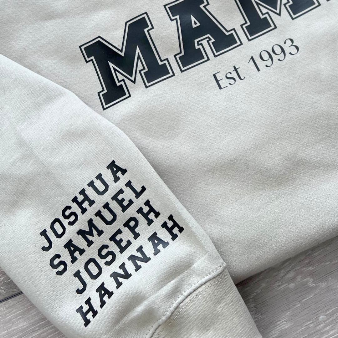 MAMA EST PERSONALISED HOODIE