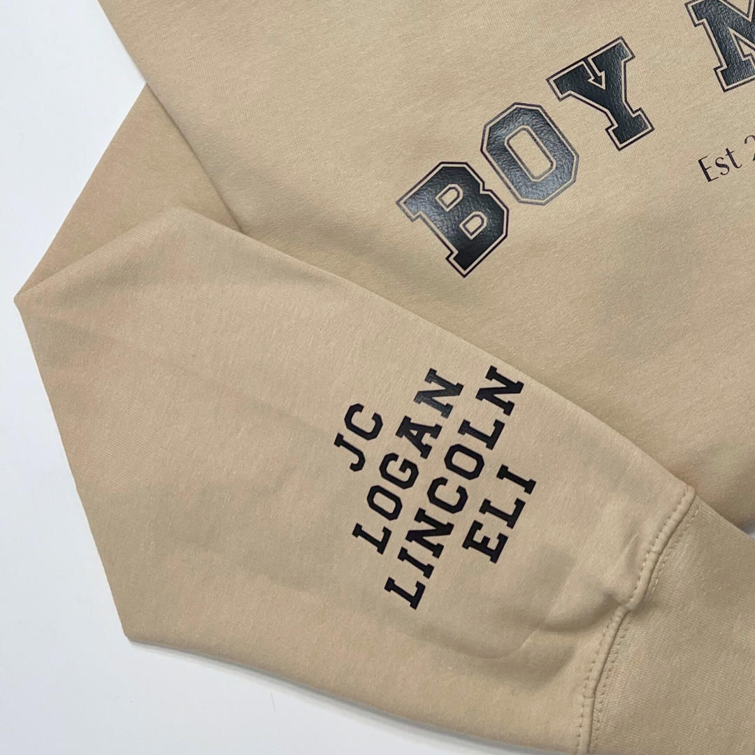BOY MUM EST PERSONALISED HOODIE