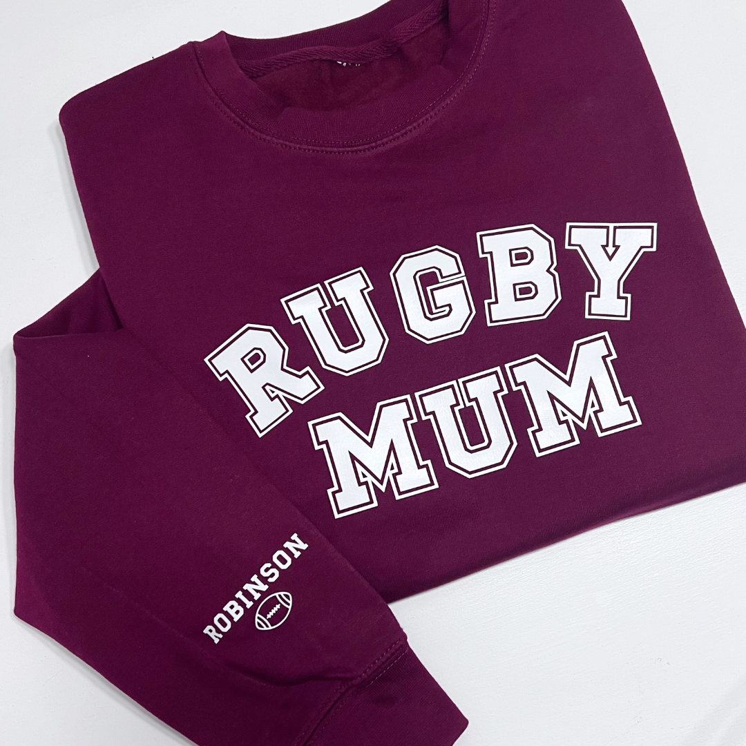 Rugby Mum Personalised Sweater