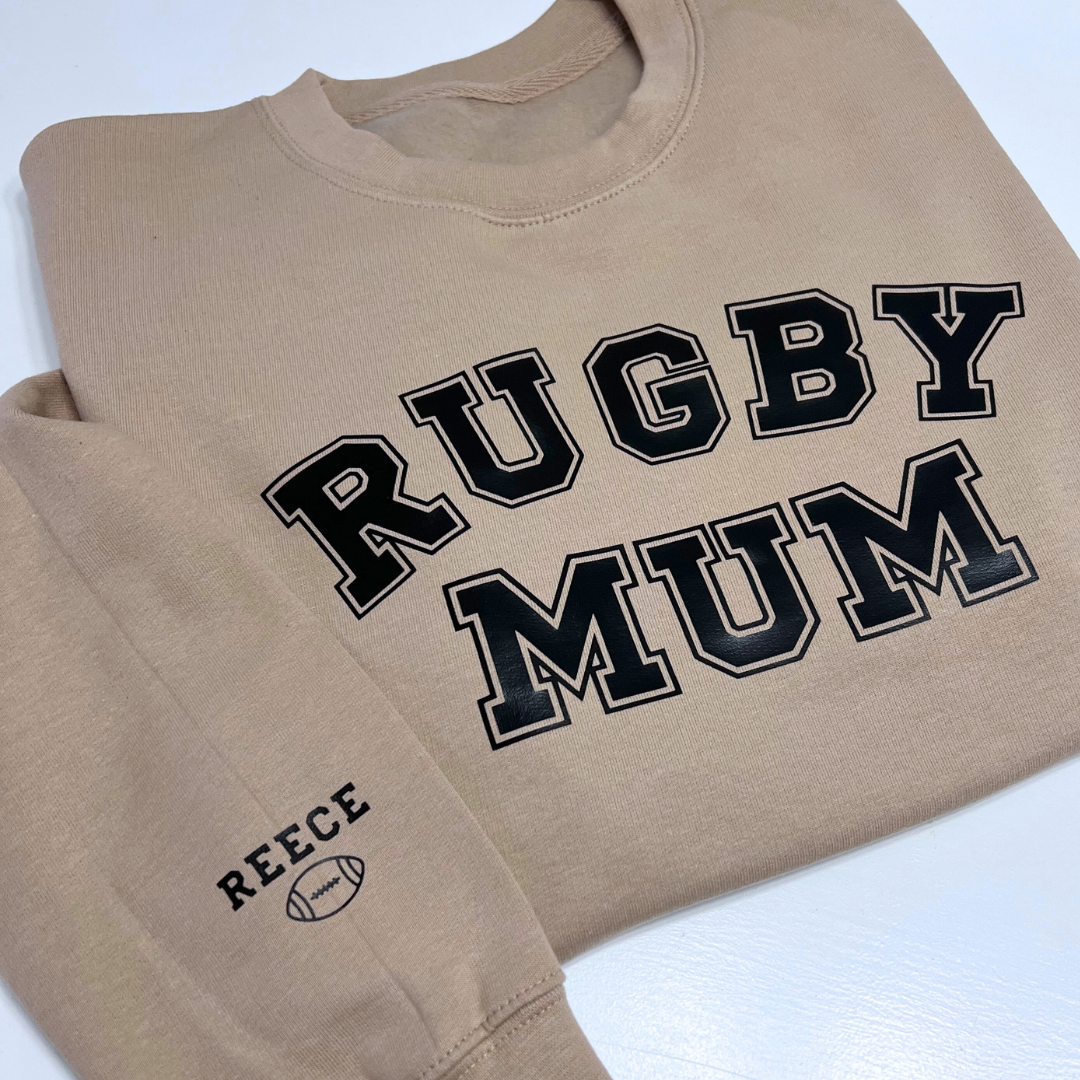 Rugby Mum Personalised Sweater