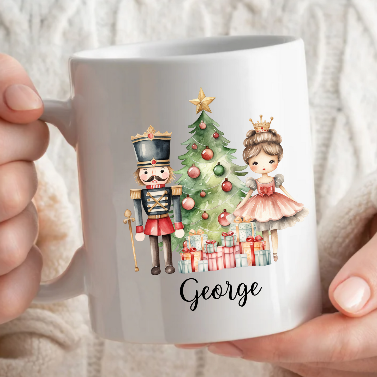 PERSONALISED NUTCRACKER CHRISTMAS MUG