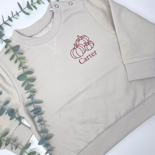 BABY/TODDLER PERSONALISED PUMPKIN SWEATER