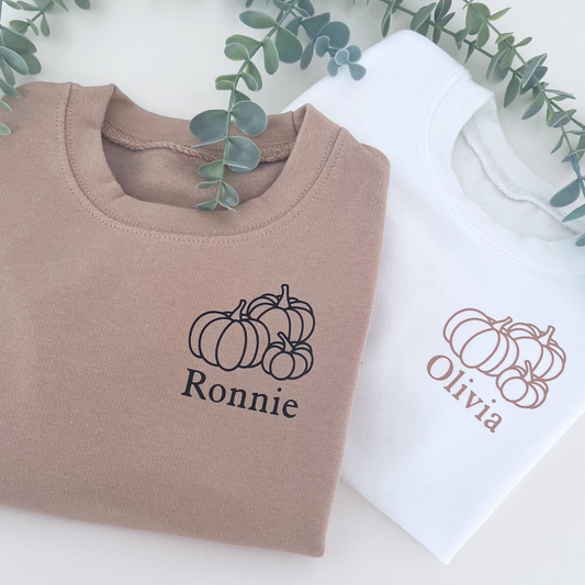 CHILDRENS PERSONALISED PUMPKIN SWEATER