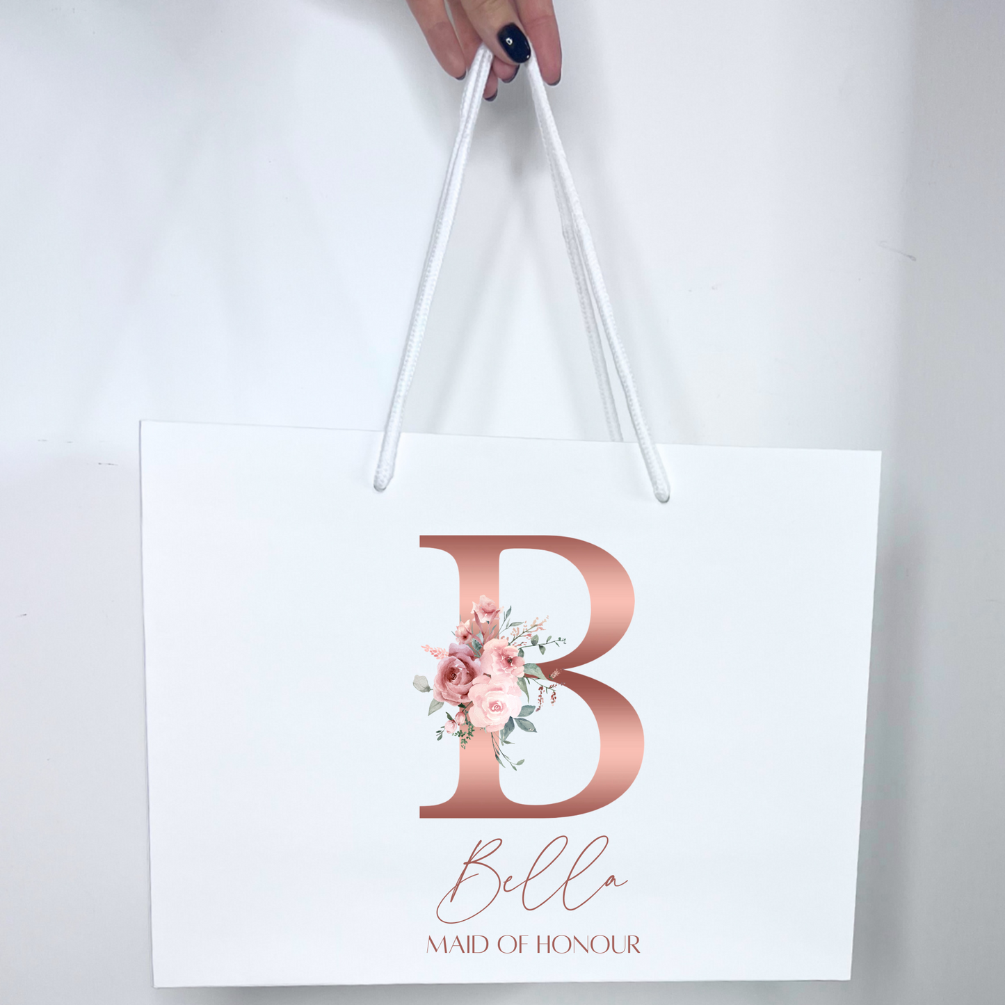 BRIDAL GIFT BAGS - ROSE GOLD INITIALS