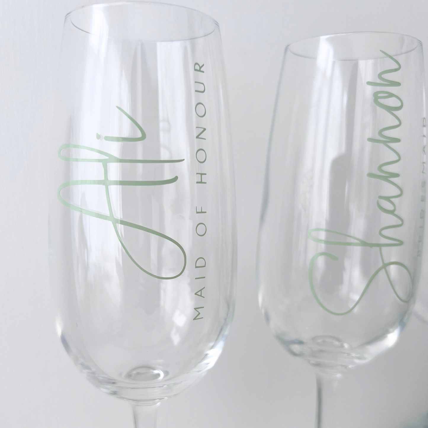CUSTOM BRIDAL CHAMPAGNE FLUTES