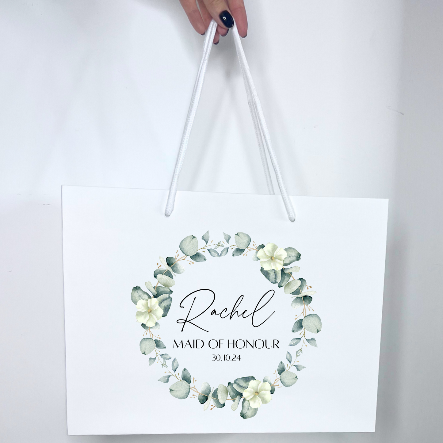 BRIDAL GIFT BAGS - GREEN WREATHS