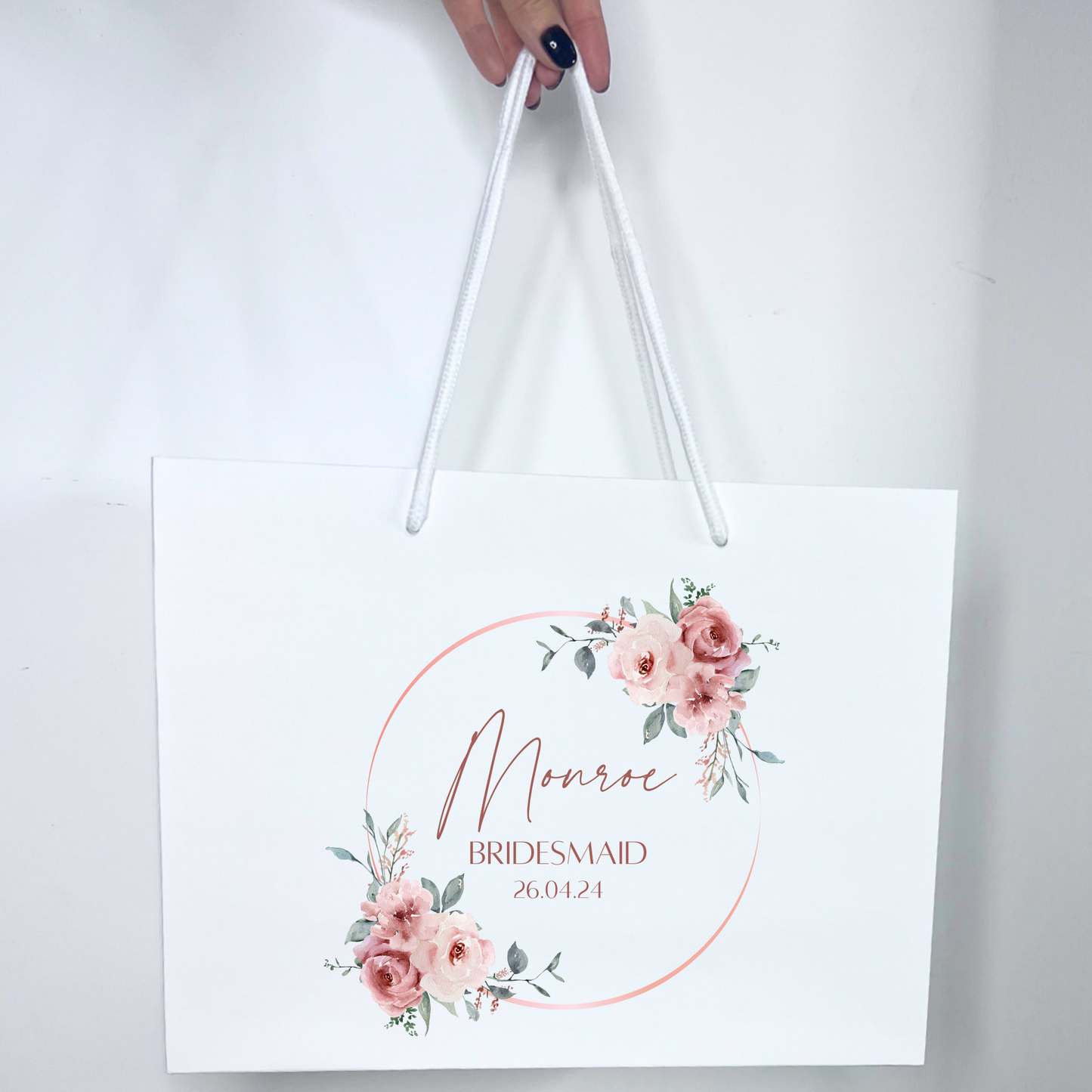 BRIDAL GIFT BAGS - ROSE GOLD WREATH