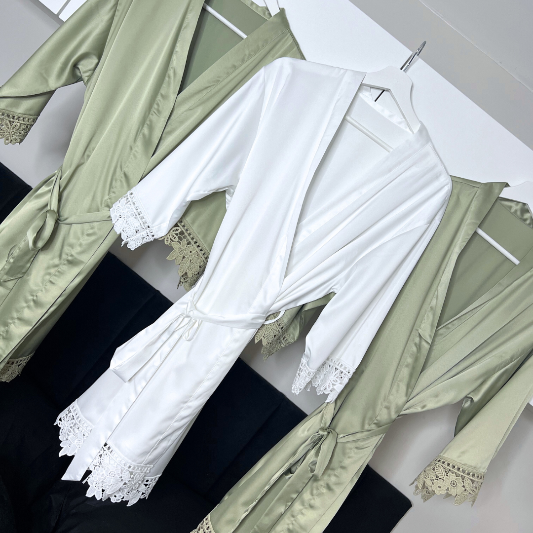 SAGE GREEN LUXURY CUSTOM BRIDAL ROBES