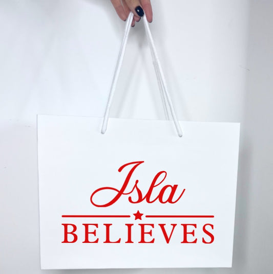 'BELIEVE' CHRISTMAS GIFT BAG