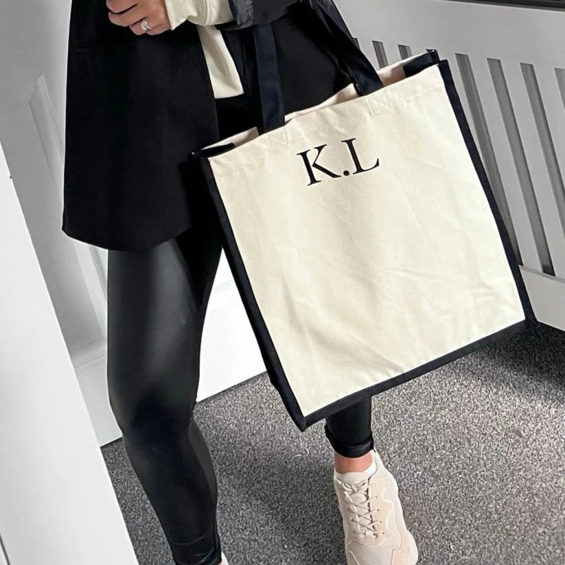 PERSONALISE TOTE BAGS COMPLETE WITH INITIALS