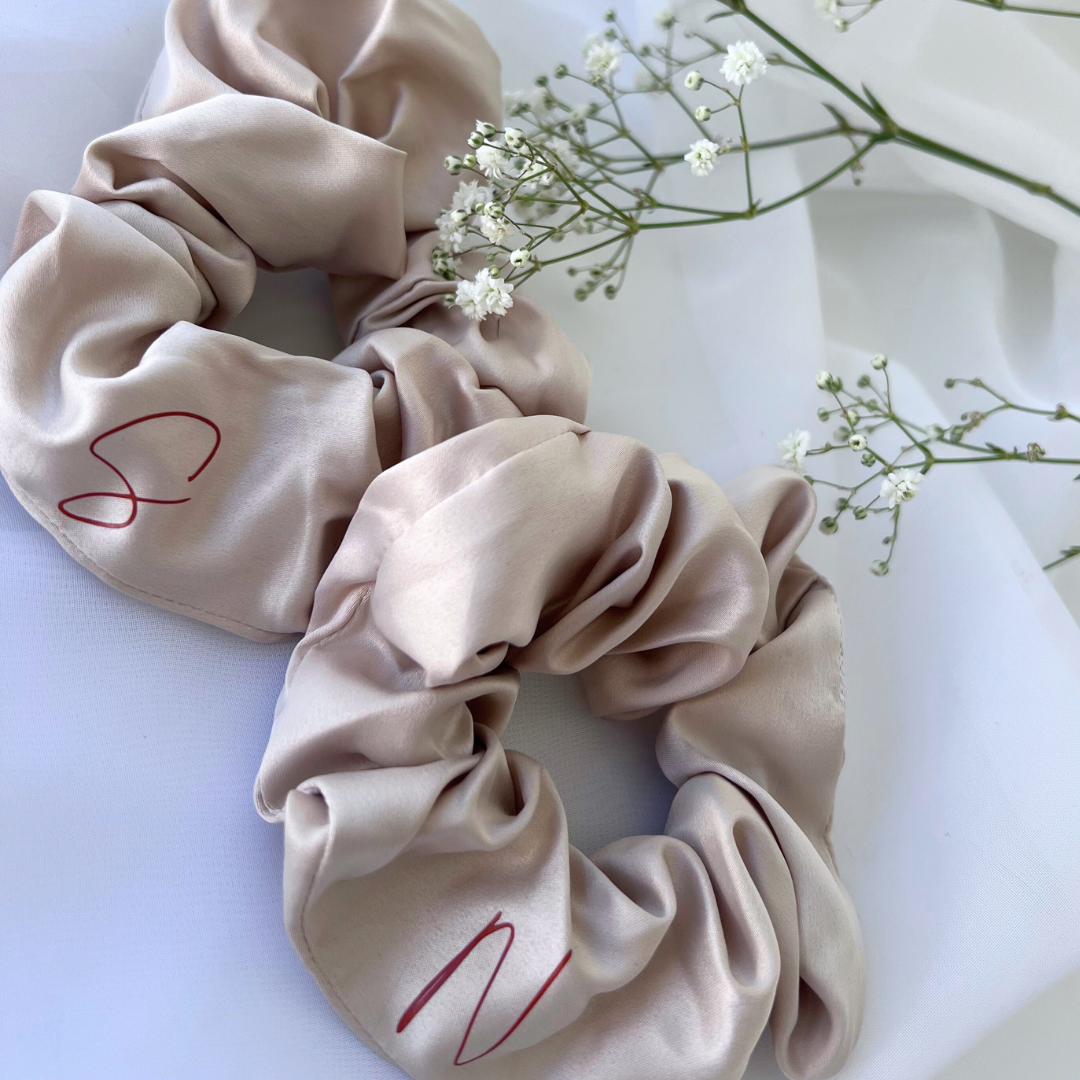 LUXURY SATIN BRIDAL SCRUNCHIES