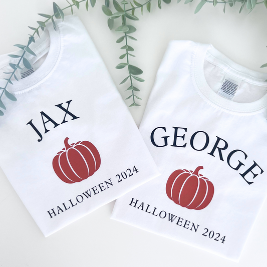 CHILDRENS PERSONALISED HALLOWEEN 2025 T-SHIRT