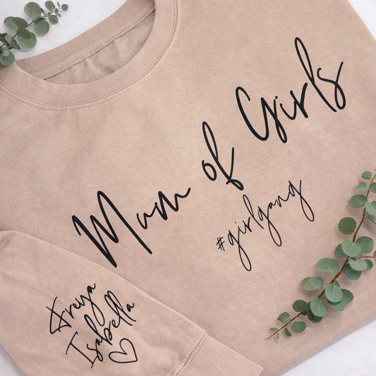 MUM OF GIRLS #GIRLGANG PERSONALISED SWEATER