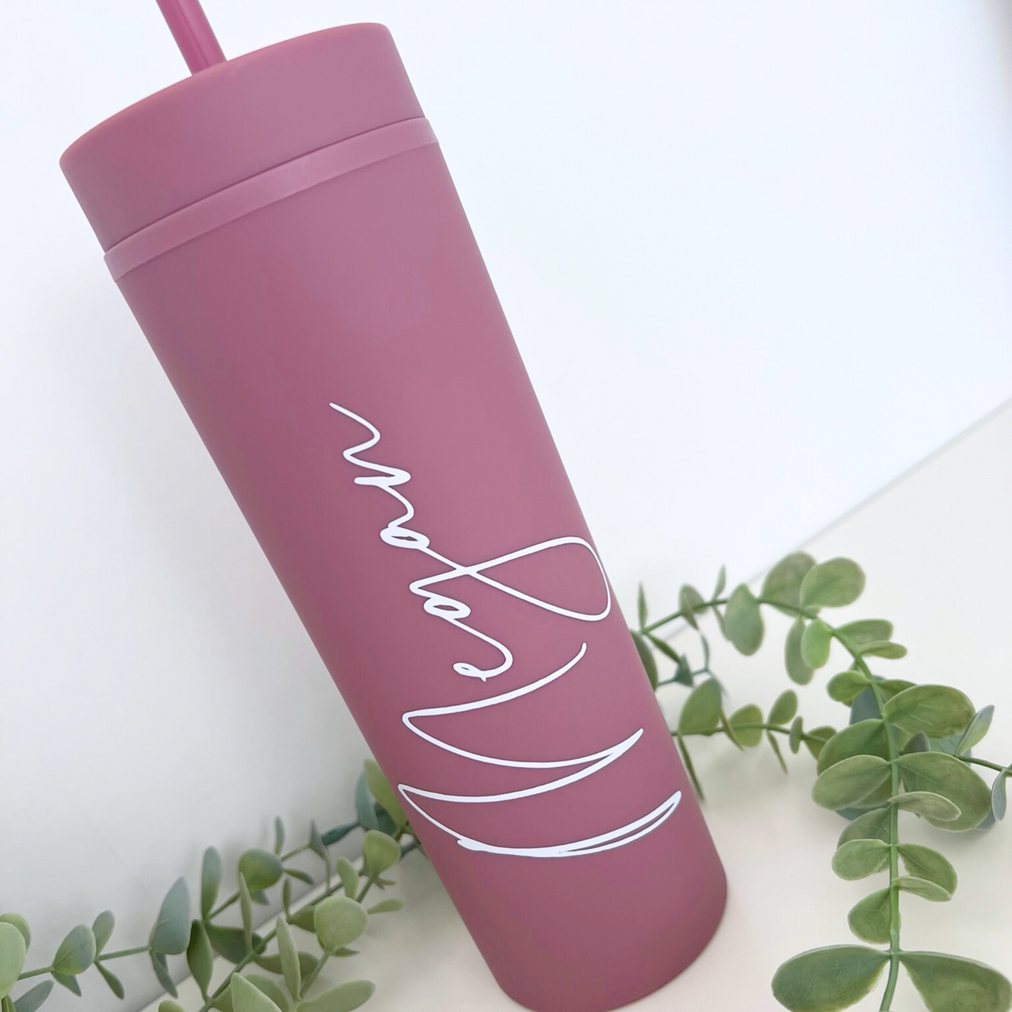 DUSTY PINK MATTE SKINNY TUMBLER