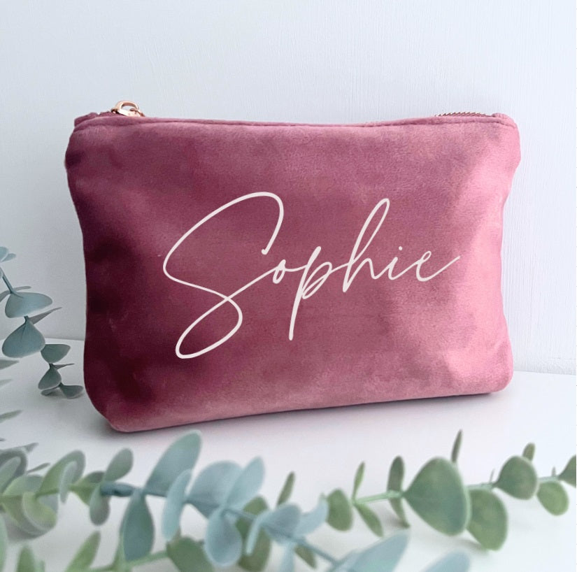 LUXURY VELVET MAKE UP BAG