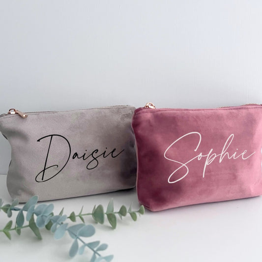 LUXURY VELVET MAKE UP BAG