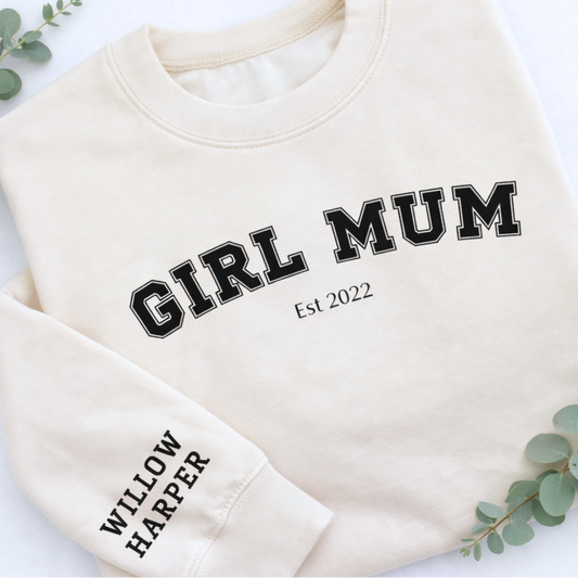 GIRL MUM EST PERSONALISED SWEATER