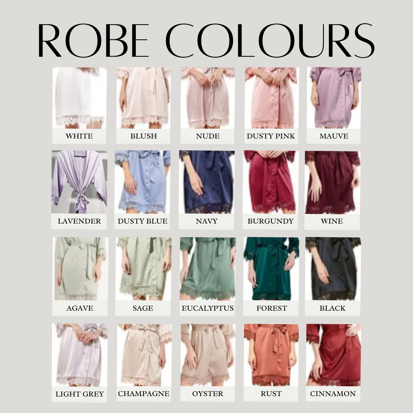 PERSONALISED LUXURY SATIN BRIDAL ROBES