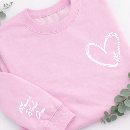 MAMA HEART PERSONALISED SWEATER