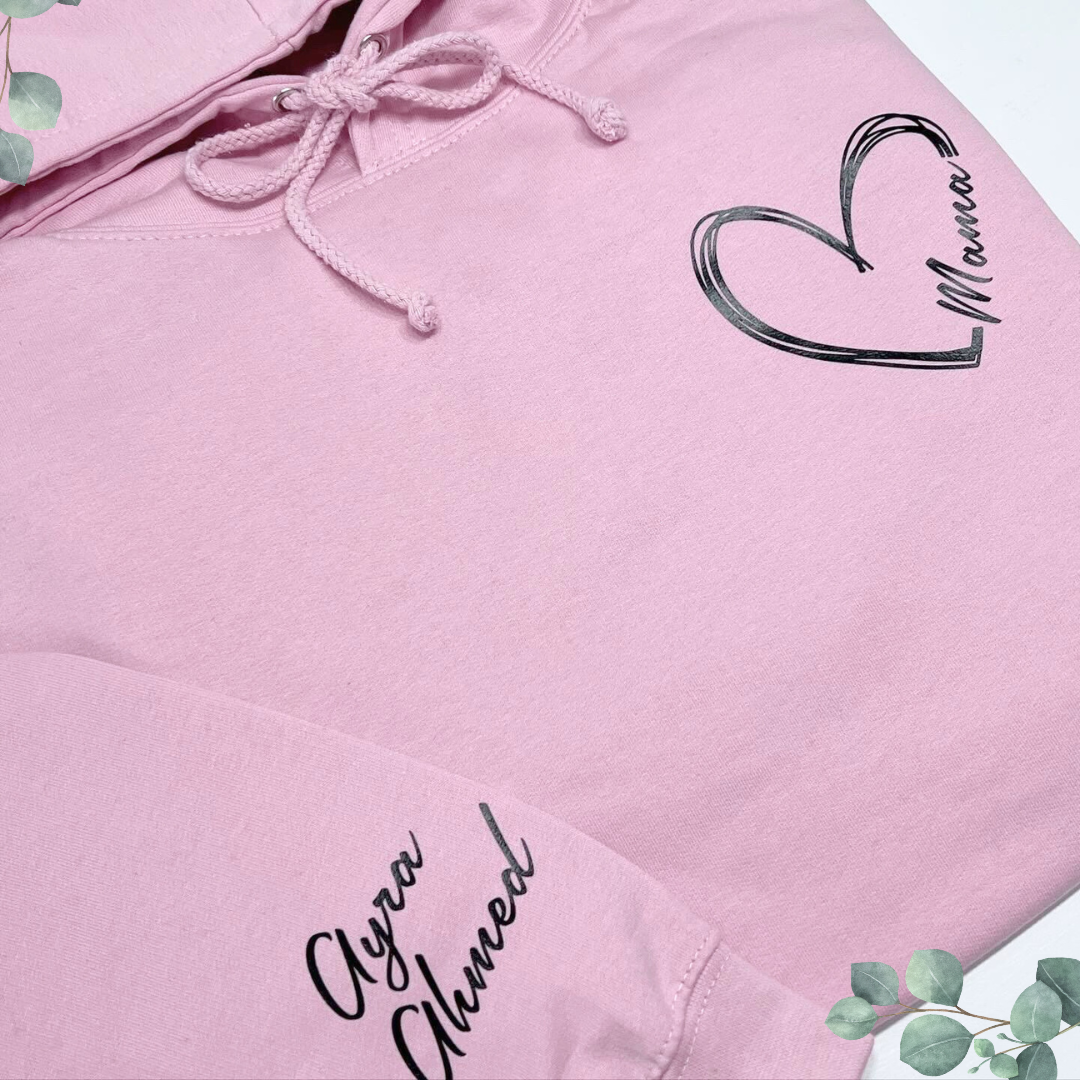 MAMA HEART PERSONALISED HOODIE