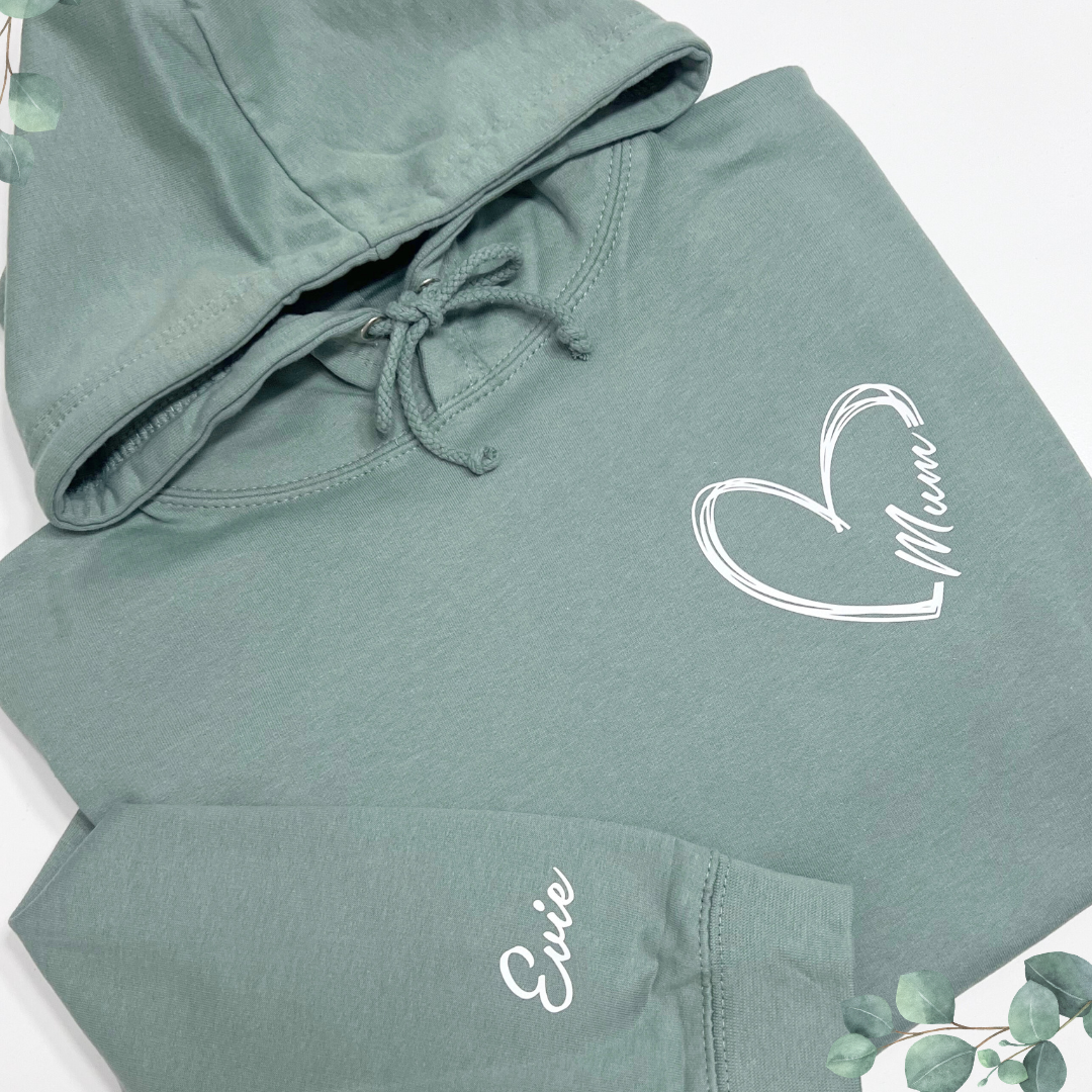 MUM HEART PERSONALISED HOODIE