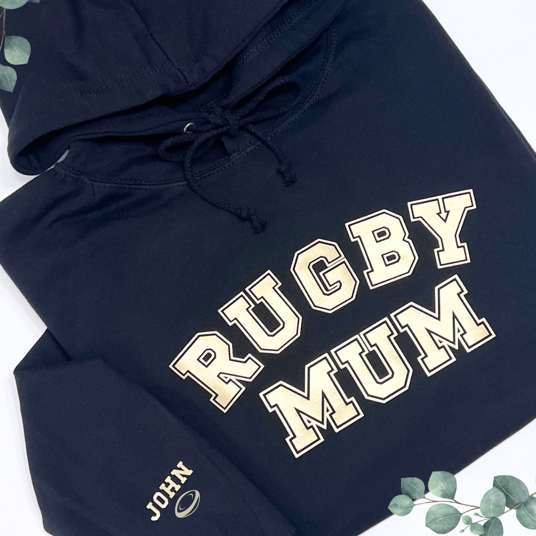 RUGBY MUM PERSONALISED HOODIE