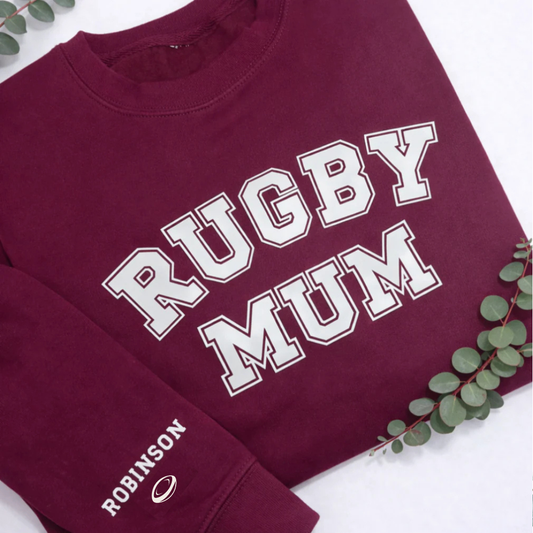 RUGBY MUM PERSONALISED SWEATER