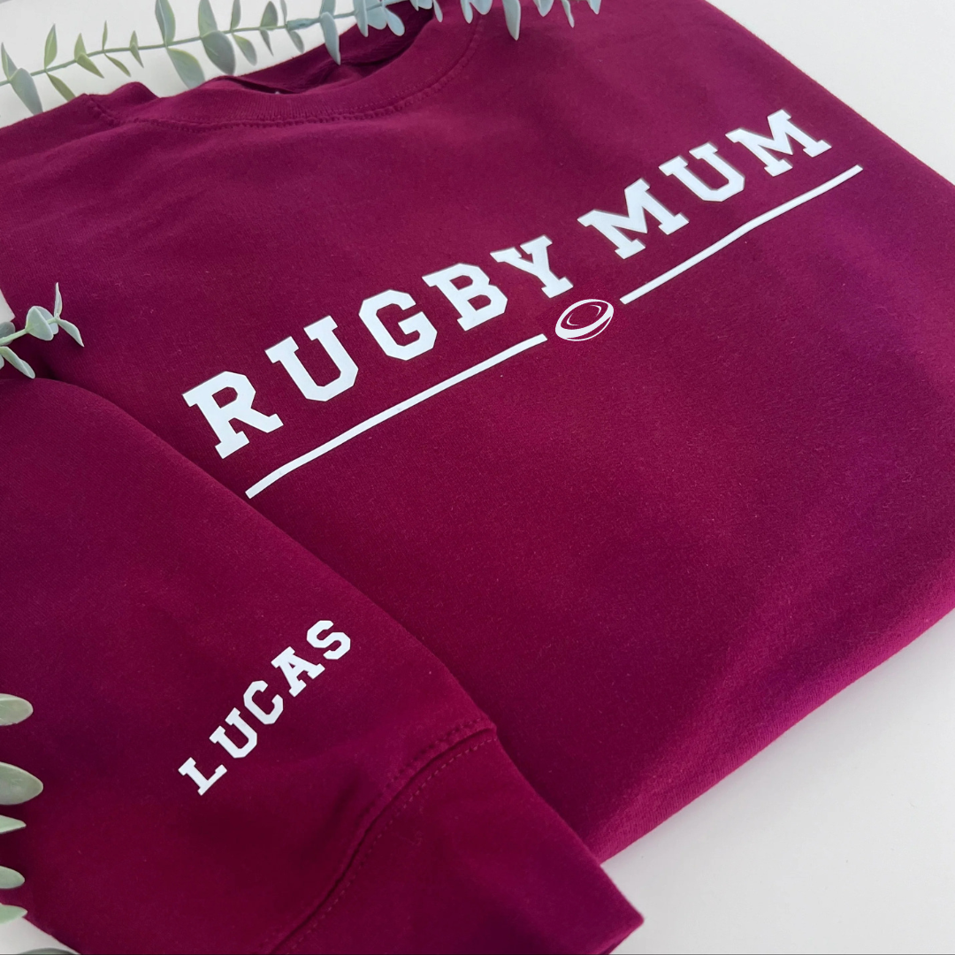 RUGBY MUM PERSONALISED SWEATER