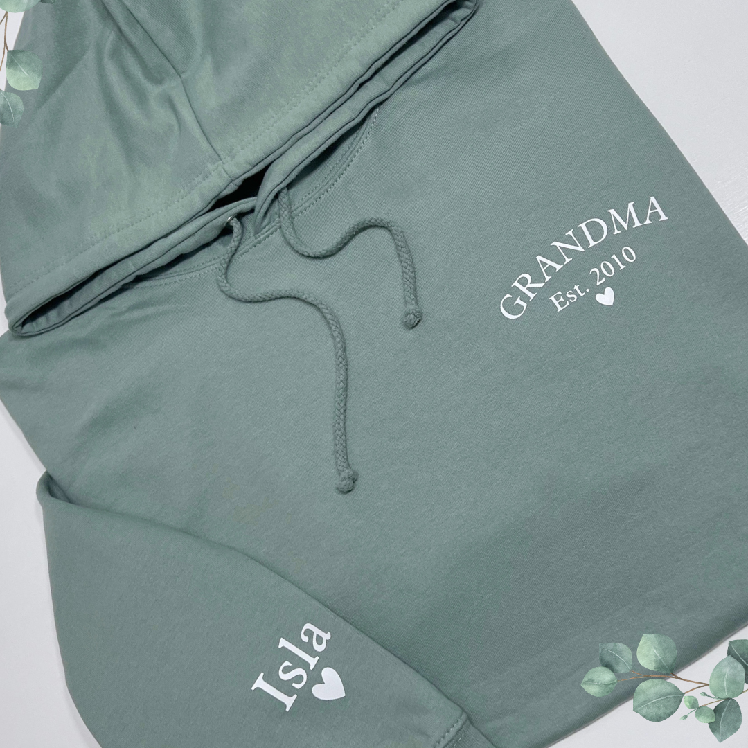 GRANDMA EST PERSONALISED HOODIE