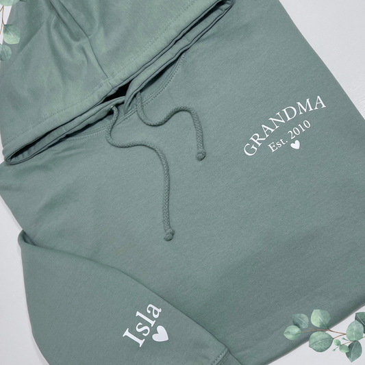 GRANDMA EST PERSONALISED HOODIE
