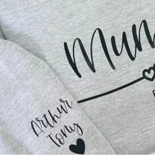 MUMMY EST HEART PERSONALISED SWEATER