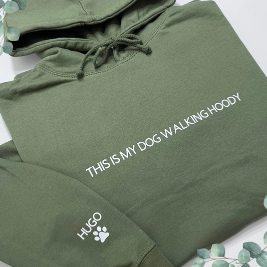 DOG WALKING PERSONALISED HOODIE