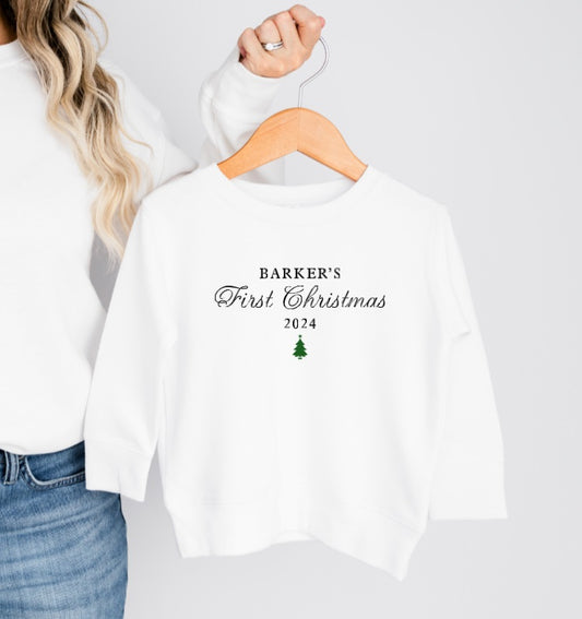 'FIRST CHRISTMAS' PERSONALISED CHRISTMAS TREE SWEATER